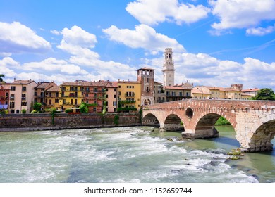 Verona Italy Scenery Adige River Ponte Stock Photo 1152659744 ...