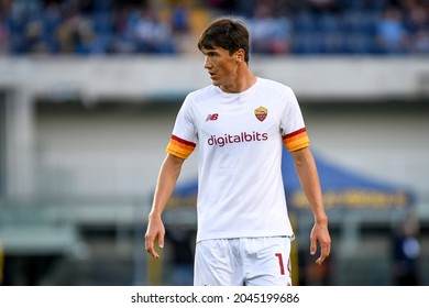 Verona, Italy, September 19, 2021, Eldor Shomurodov (Roma) During Italian Football Serie A Match Hellas Verona FC Vs AS Roma