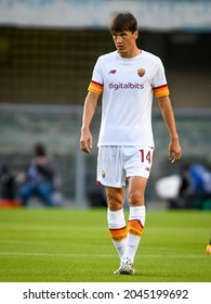 Verona, Italy, September 19, 2021, Eldor Shomurodov (Roma) During Italian Football Serie A Match Hellas Verona FC Vs AS Roma