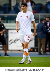 Verona, Italy, September 19, 2021, Eldor Shomurodov (Roma) During Italian Football Serie A Match Hellas Verona FC Vs AS Roma