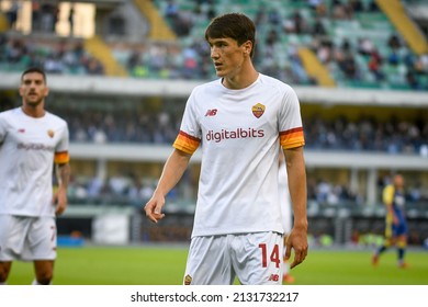 Verona, Italy, September 19, 2021, Roma's Eldor Shomurodov Portrait During Italian Soccer Serie A Match Hellas Verona FC Vs AS Roma (Archive Portraits)
