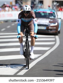 Verona, VR, Italy - June 2, 2019: Cyclist BIDARD FRANCOIS of AG2R Team at Tour of Italy also called Giro d'Italia is a cycling race with many professional cyclists