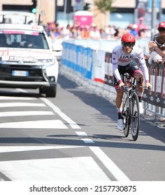 Verona, VR, Italy - June 2, 2019: Cyclist JAN POLANC of UAE Team at Tour of Italy also called Giro di ITALIA is a most famous cycling race with professional cyclists