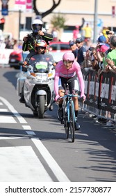 Verona, VR, Italy - June 2, 2019: Last stage Tour of Italy called Giro d Italia is a cycling race with Richard Carapaz professional cyclist