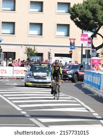 Verona, VR, Italy - June 2, 2019: Cyclist MIKEL NIEVE of MITCHELTON SCOTT Team at Tour of Italy also called Giro d'Italia is a cycling race with professional cyclists