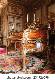 Versailles, France - 10 August 2014 : Furniture At Versailles Palace ( Chateau De Versailles ). It Was Added To The UNESCO List Of World Heritage Sites.
