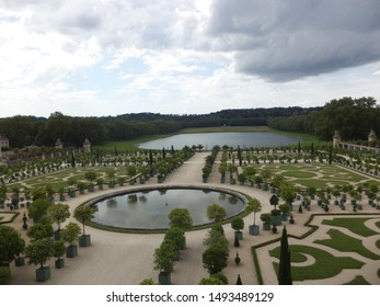 Versailles, France - 27th June 2018: Versailles Gardens. Dating Back From Louis XIII, This Garden Was Projected And Perfected By André Le Nôtre.