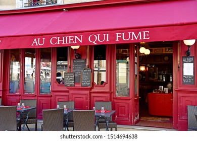 Versailles; France - April 20 2019 : Restaurant In The Notre Dame District