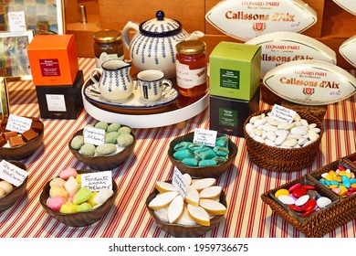 Versailles; France - february 2 2021 : a confectionery store window