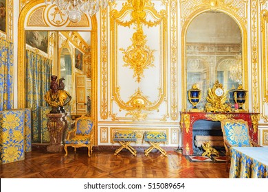 VERSAILLES, FRANCE - JULY 02, 2016 : Council Study( Cabinet Du Conseil)- Here King with the ministers presided over the various Councsils. Chateau de Versailles.