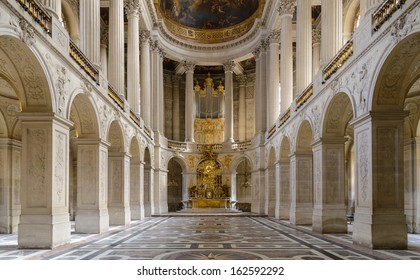 VERSAILLES, FRANCE - JUNE 19, 2013: Interior of Chateau de Versailles (Palace of Versailles) near Paris on June 19, 2013, France. Versailles palace is in UNESCO World Heritage Site list since 1979.