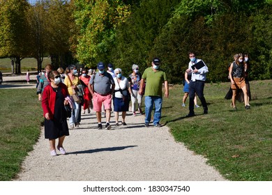 Versailles; France - September 22 2020 : The Grand Trianon In The Marie Antoinette Estate