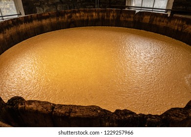 Versailles, KY / USA - 11/9/2018: Corn Mash Tanks; Part Of The  Bourbon Production Process At The Woodford Reserve Distillery