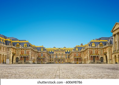 Versailles palace entrance,symbol of king Louis XIV power, France.