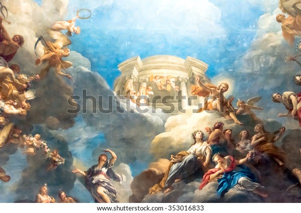 Versailles Paris France April 18 Ceiling Stock Photo Edit Now