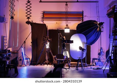 A versatile studio environment designed for capturing compelling interviews and testimonials.