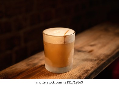 a version of the famous whisky sour cocktail
