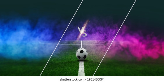 Versus Vs Background, Soccer Concept.