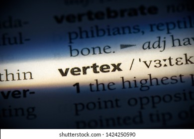 vertex word in a dictionary. vertex concept, definition. - Shutterstock ID 1424250590