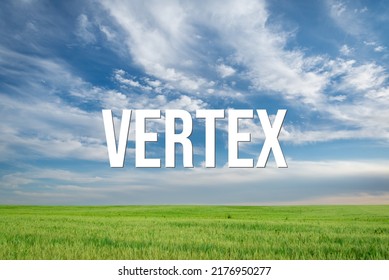 VERTEX - word on the background of the sky with clouds. - Shutterstock ID 2176950277