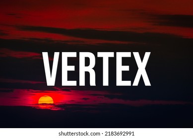 VERTEX - word on the background of the sky with clouds. - Shutterstock ID 2183692991