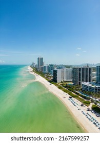 Vertical Aerial Photo Beachfront Condos Miami Beach FL Near 60th Street