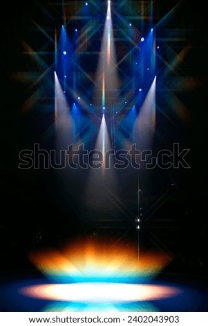 Vertical background of multi-colored stage lighting.