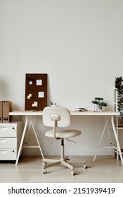 Vertical Background Simple Home Office Workplace Stock Photo 2151939419 ...