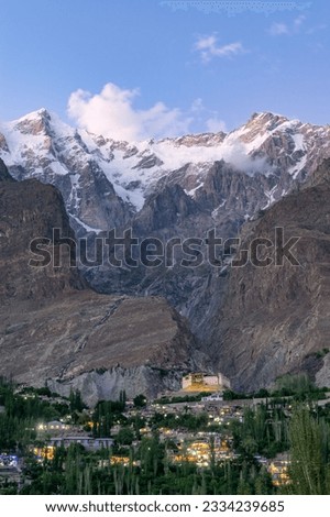 A vertical of Baltit fort in Hunza valley, Karimabad, Karakoram highway, Pakistan