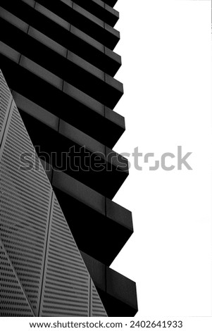A vertical black and white shot of WTC in Mexico