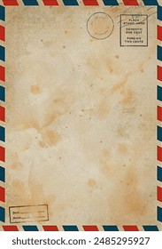 Vertical blank of the old postcard with space for text