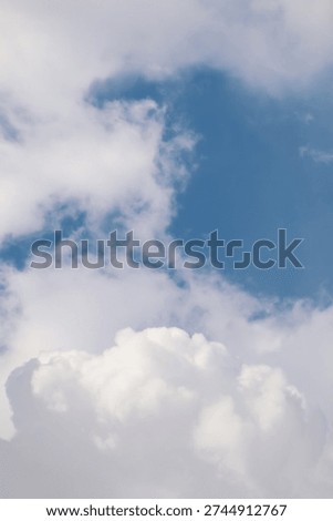 Vertical Cloud Scape, Cloud from Tropical Sky. Rainy Season from thailand sky.