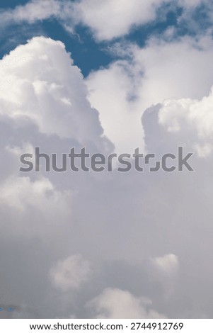 Vertical Cloud Scape, Cloud from Tropical Sky. Rainy Season from thailand sky.