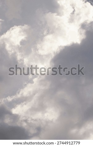 Vertical Cloud Scape, Cloud from Tropical Sky. Rainy Season from thailand sky.