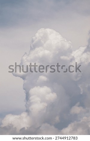 Vertical Cloud Scape, Cloud from Tropical Sky. Rainy Season from thailand sky.