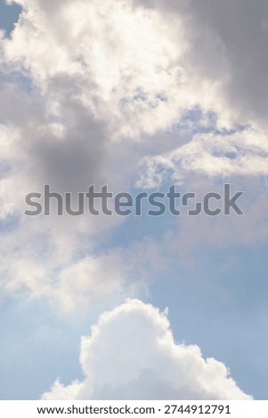 Vertical Cloud Scape, Cloud from Tropical Sky. Rainy Season from thailand sky.