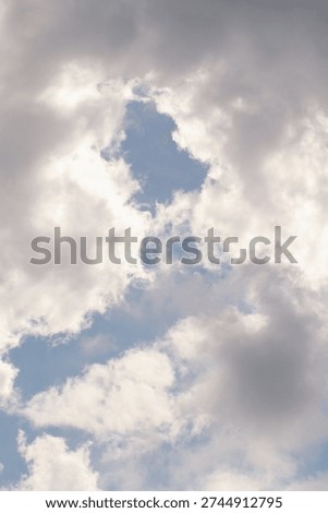 Vertical Cloud Scape, Cloud from Tropical Sky. Rainy Season from thailand sky.