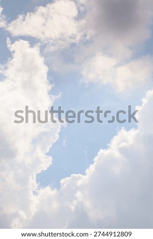 Vertical Cloud Scape, Cloud from Tropical Sky. Rainy Season from thailand sky.