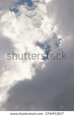 Vertical Cloud Scape, Cloud from Tropical Sky. Rainy Season from thailand sky.