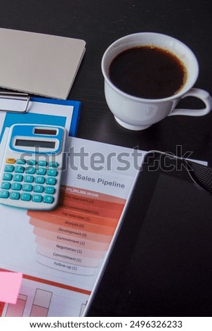 Vertical Excel graph with Spreadsheet Document showing Information Financial Startup Concept. Vertical horizon Financial Planning Account Database annual Report. Business Graphs charts on office desk