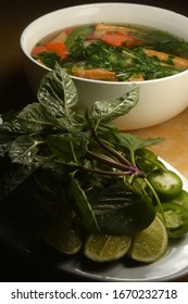 Vertical Format Image Of Vegetable And Tofu Pho