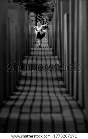 Similar – Image, Stock Photo THE MAN IN THE HALLWAY