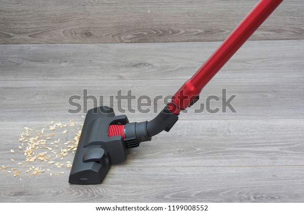 Vertical Hand Vacuum Sucks Dirt Out Stock Photo Edit Now 1199008552