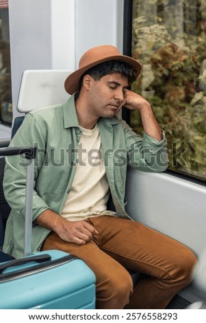 Similar – Image, Stock Photo Hats for resting during the hike on Seceda plateau in Dolomites Alps, Odle mountain range, South Tyrol, Italy, Europe