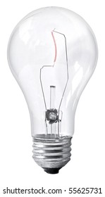 Vertical light bulb isolated on white - Shutterstock ID 55625731