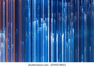 vertical light trail, Blue Abstract Lines with Glowing Stripes and Colorful Pattern. technology background. computer net work or data center concept.