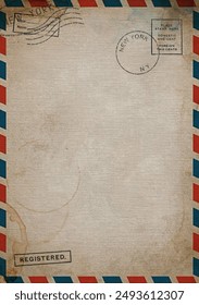 Vertical old postcard with space for text