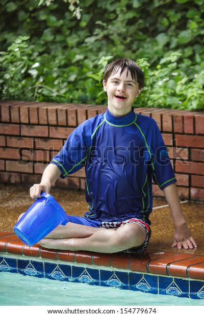 Vertical Orientation Close Happy Smiling Boy Stock Photo 154779674 