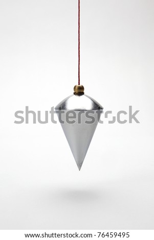 Vertical plumb on white background