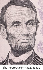 Vertical Portrait Abraham Lincolns Face On Stock Photo (Edit Now) 592783601